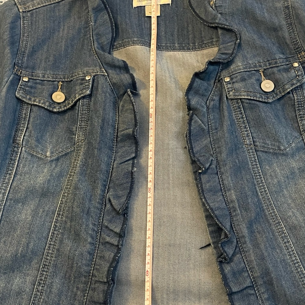 Denim Ruffle Jacket - Picture 8 of 13